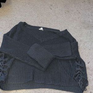 Garage Cropped grey sweater, adjustable
